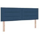  LED Sengegavl Linjer Design Blå 160 cm Stoff
