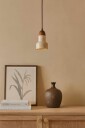 Talvenn pendellampe - Beige og Valnøtt