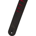 Jackson Shark Fin Leather Strap Rød And Svart, 2"