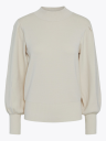Y.A.S Fonny Long Sleeve Knit Pullover Hvit XXL