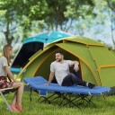 Sammenleggbar feltseng campingseng med madrass pute sidelomme 190 x 65 x 37 cm campingseng for voksne gjesteseng opptil 15