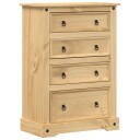  Kommode Corona 80x43x114 cm heltre furu 8721012879126
