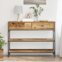  Konsollbord Gammelt Tre 100x25x75 cm Ingeniørtre og Stål