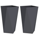 vidaXL Plantekassed 2 pcs Antrasitt 40 x 40 x 75 cm Stål