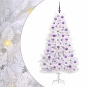 vidaXL Kunstig sammensatt juletre med 300 LED Hvit 180 cm PVC og stål