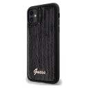 Originalt Frontpaneldeksel Guess Guhcn61psfdgsk For Iphone 11 (Paljettskrift Metall / Svart)