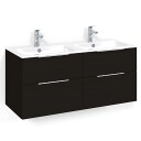 Macro Design Crown Servantskap Skuff - med Light 14 Servant 120cm Dobbel Svart eik / Grip