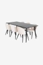 Venture Home   Spisegruppe Doris inkl. 6 Valleta spisestoler   Natur