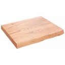 Benkeplate til bad lysebrun 60x50x6 cm behandlet heltre
