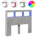  Hodegavl skap med LED betonggrå 120x17x102 cm 8721012465077