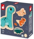 Janod 4 Progressiv Puslespill Dinosaurer 14 Brikker