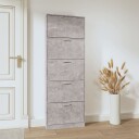 vidaXL Skoskap betonggr? 59x17x169 cm konstruert tre