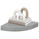 vidaXL Flytende vegghyller 2 stk h?yglans gr? 25x25x3,8 cm MDF