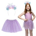 IPK Mermaid Accessory Set For Children, Headband And Skirt - Purple - 0