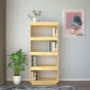 vidaXL Bokhylle/romdeler 60x35x135 cm heltre furu