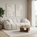 Octavio 2 seters sofa 199x70x80 cm   Hvit