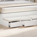  Sengeskuffer Hvit 135x36,5x16,5 cm Laget av Tre