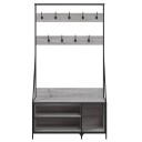  Klesstativ med skooppbevaring grå sonoma 100x41x184 cm 8721012196520