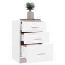 vidaXL Nattbord hvit 40x40x63 cm konstruert tre