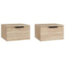 vidaXL Veggmonterte nattbord 2 stk sonoma eik 34x30x20 cm