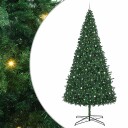  Juletre med dekorative strenglys grønn 400 cm PVC