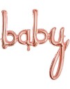 Baby Rosegullfarget Folieballonger 75,5 cm