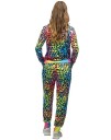 UV Glow Fargerik Leopardmønstret Grilldress til Dame Medium