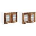  Hengende skap med lagring Riga 2 pcs Gamle tre 60 x 31 x 40 cm