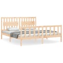 vidaXL Sengeramme med hodegavl 6FT Super King heltre 8720845976118