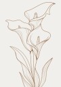 Line Art Flower No. 2 Plakat Plakat / 100x150cm