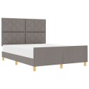  Taupe Stoff Sengramme 140x200 cm