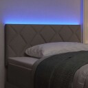  LED Hodegjerde Diamantblokkmønster Taupe 90 cm Stoff
