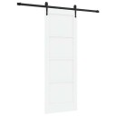 vidaXL Glidedør med utstyr Sett Hvit 73.5x198.5 cm Solid Furutre