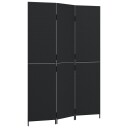 vidaXL Romdeler 3 paneler svart polyrotting
