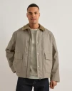 Selected Men Slhkyle Cotton Jkt Noos Vårjakker Beige