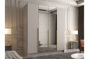 Vadstena Garderobe med Speil 200 cm - Kashmir/Gull