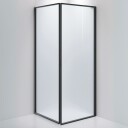 INR Iconic Nordic Rooms Dusjhjørne Edge 13 Måltlpasset - Høyre / Matt Svart Sway Glass