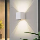 Lindby Dara Square LED Smart Utendørs Vegglampe Hvit