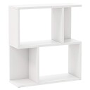 Bokhylle med 4 rom sidebord sofa nattbord romdeler tre 50 x 17,5 x 55,5 cm hvit