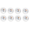 SG ECO Isosafe innbyggingspott 6W LED 3000K, pk af 8 stk, hvit