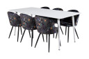 Venture Home Spisegruppe Yegua 180 cm inkl. 6 Longreone Stoler   Hvit/Blå/Svart
