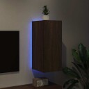 vidaXL TV Veggskap med LED brun eik 30,5x35x70 cm 8721012258280