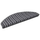 Selvlimende trappematter 15 pcs Grå 65 x 21 x 4 cm
