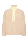 Calvin Klein Ls Sherpa Roll Neck Qtr Zip Po   Beige   M