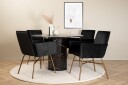 Venture Home Rundt Marbs Spisebord Med 4 stk  Pippi Spisestol  