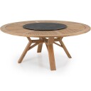 Brafab Circus Spisebord 180 cm teak med snurreplate Brafab