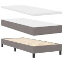  bokspring seng med madrass taupe 80x200 cm stoff