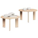  Kaffebord Sett 2 pcs Naturlig 47.5 x 47.5 x 27 cm