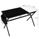 120 cm langt skrivebord med kubeskuff & sidelomme datamaskinpult svart + hvit