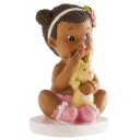 Kaketopp Baby Jente Med Kanin 10cm 